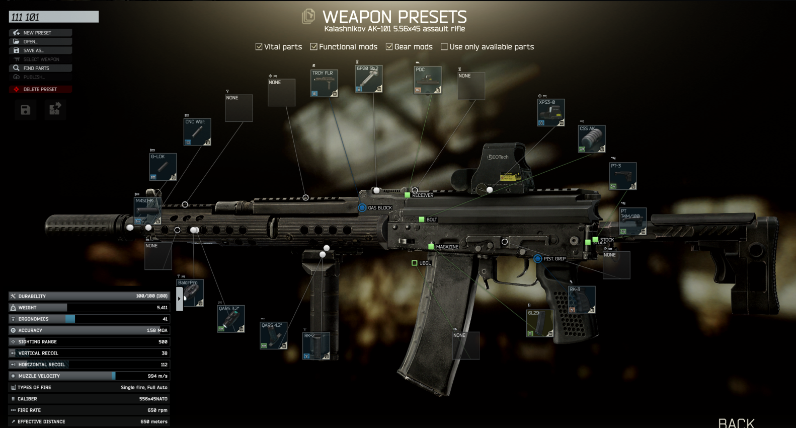 AKM101 preset