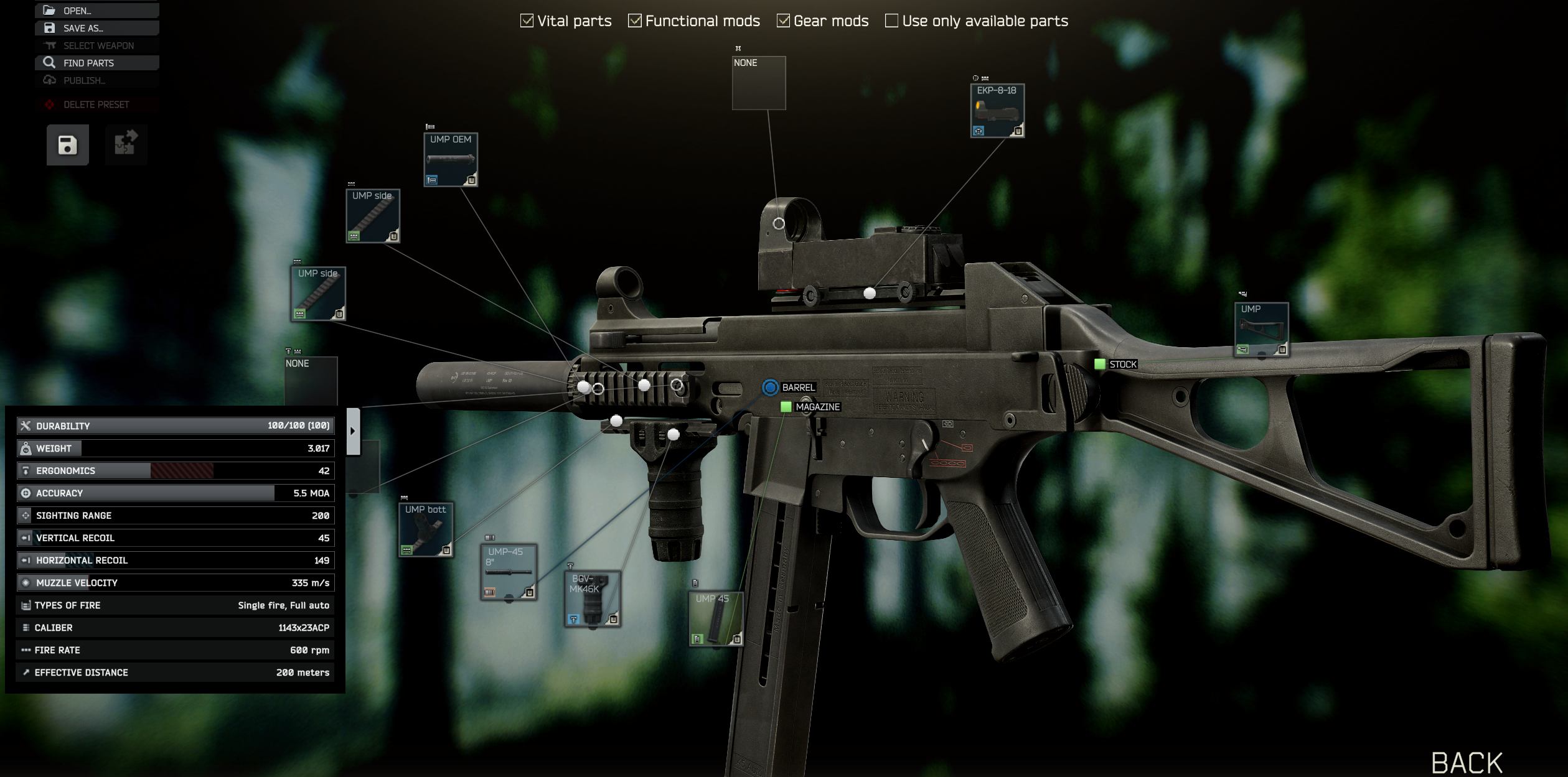 UMP preset